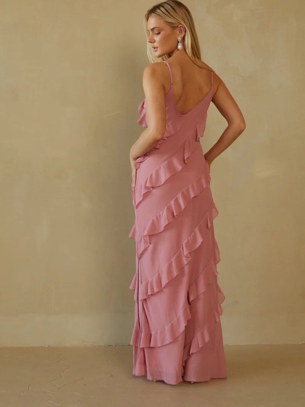 Pink Ruffle Dress - Picture 2 of 3